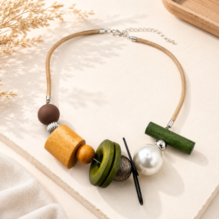 Colier scurt cu margele FOREST PEARL [2]