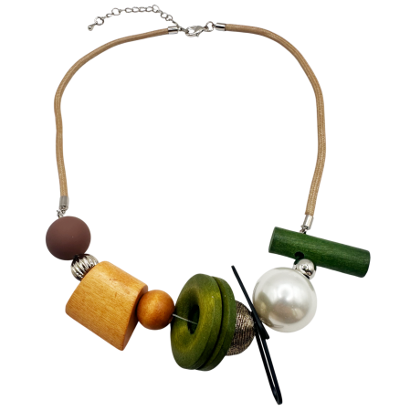 Coliere - Colier scurt cu margele FOREST PEARL