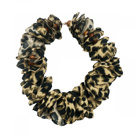 Coliere - Colier scurt LEOPARD, Maro
