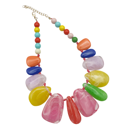 Coliere - Colier statement cu margele ELLEN, Multicolor
