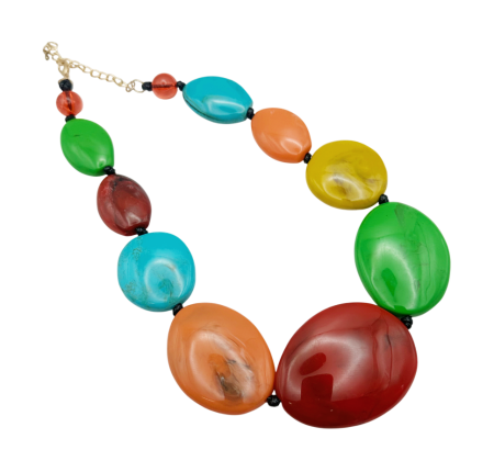 Coliere - Colier statement cu margele ZADE, Multicolor
