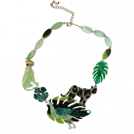 Coliere - Colier statement JUNGLE, Multicolor