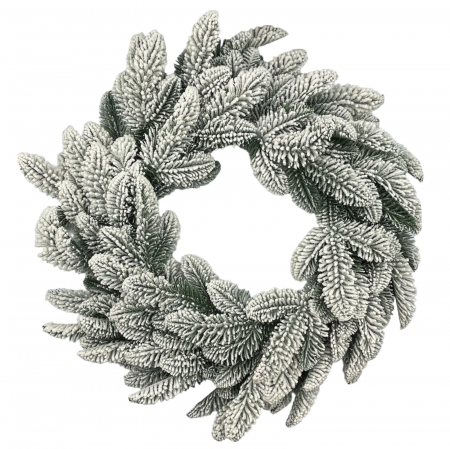 CORONITE & GHIRLANDE - Coronita Craciun cu crengute brad FROSTY, 50cm
