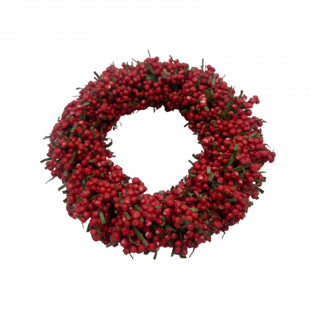 Coronita Craciun decor lumanare ROBIN, Rosu, 8cm [2]