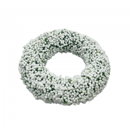 Coronita Craciun decor lumanare ROBIN, Alb, 8cm [1]