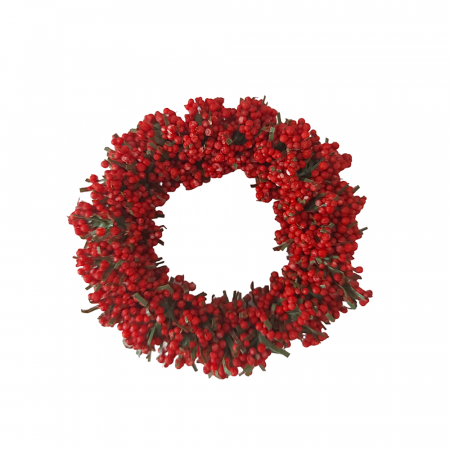 Coronita Craciun decor lumanare ROBIN, Rosu, 8cm [1]