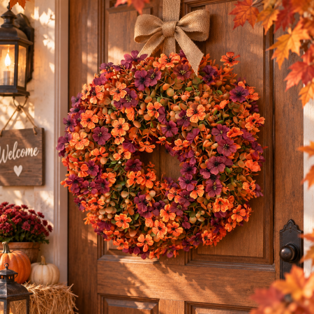Coronita decorativa de toamna AUTUMN BLOOM, 40 cm [1]