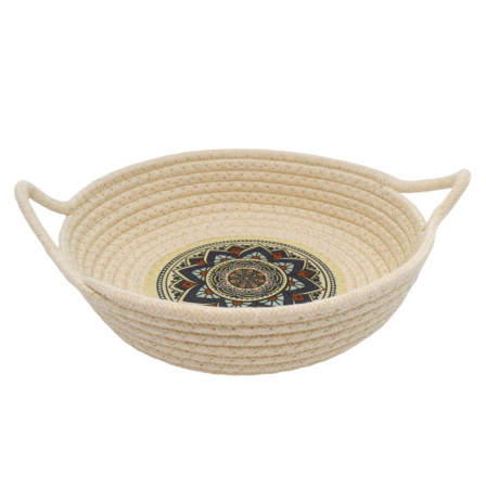 Utile Bucatarie & Servire - Cos din funie bumbac VASQUEZ, 23.5x6cm