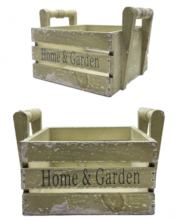 HOME & DECO - Set 2 Ladite depozitare VINTAGE HOME, Lemn