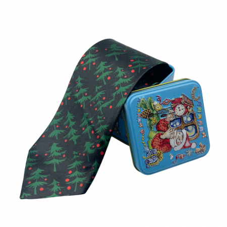 Cravata CHRISTMAS TREE in cutie metal, Negru [3]