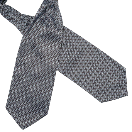 Cravate Ascot - Cravata matase ASCOT ENZO, Negru Alb