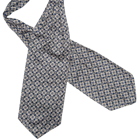 Cravate Ascot - Cravata matase ASCOT ARTHUR, Bej/ Bleumarin
