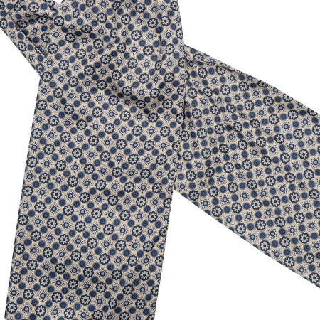 Cravata matase ASCOT ARTHUR, Bej/ Bleumarin [1]