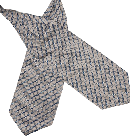 Cravate Ascot - Cravata matase ASCOT CESAR, Bej Bleumarin