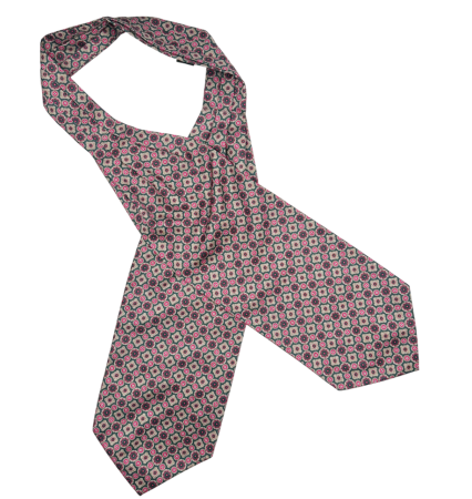 Cravata matase ASCOT SERGIO, Verde Roz [1]