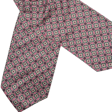 Cravata matase ASCOT SERGIO, Verde Roz [2]