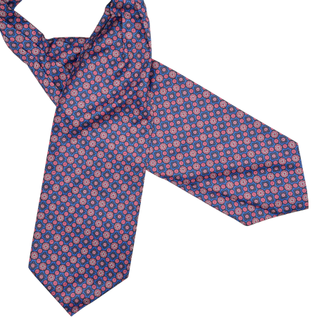 Cravate Ascot - Cravata matase ASCOT CESAR, Albastru Roz