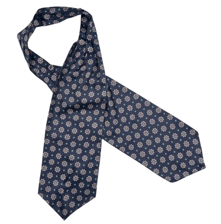 Cravata matase ASCOT DOMENICO, Bleumarin/ Roz [2]