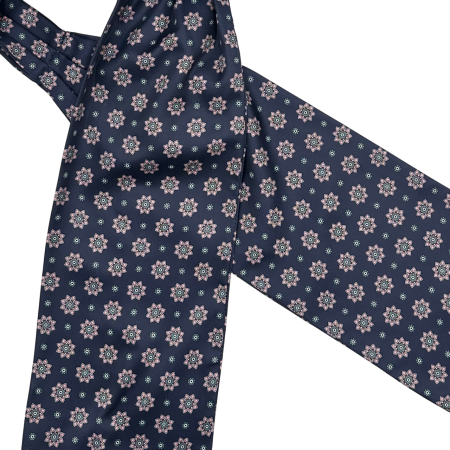 Cravata matase ASCOT DOMENICO, Bleumarin/ Roz [1]