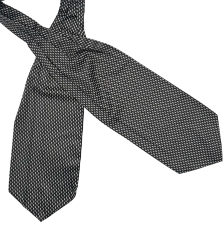 Cravate Ascot - Cravata matase ASCOT FRANKLIN, Negru Alb