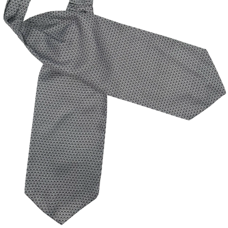 Cravate Ascot - Cravata matase ASCOT ROLAND, Negru/ Alb