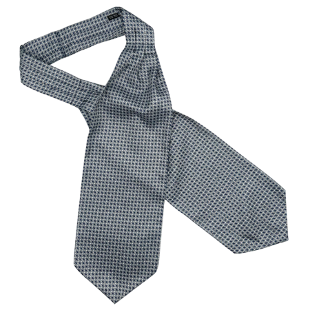 Cravata matase ASCOT HENRY, Negru Alb [1]