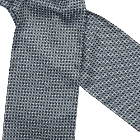 Cravata matase ASCOT HENRY, Negru Alb [2]