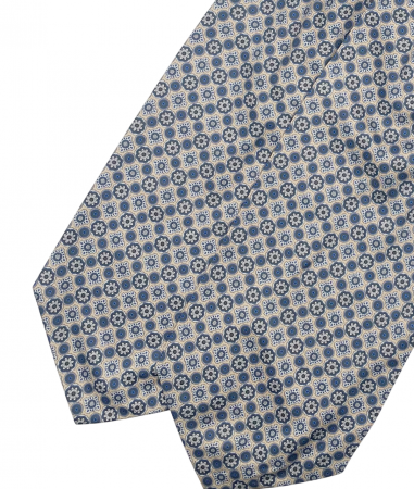 Cravata matase ASCOT ARTHUR, Bej/ Bleumarin [4]