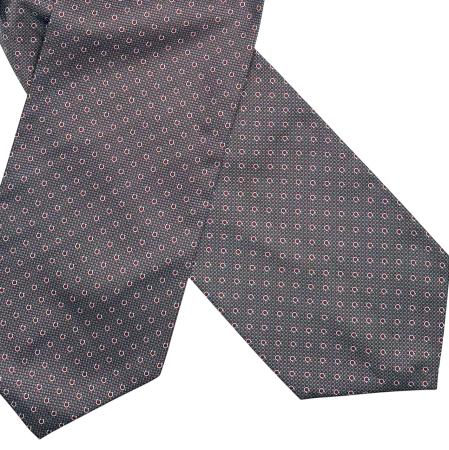 Cravata matase ASCOT TOMMASO, Bordo Verde [1]
