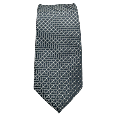Cravată Gri Antracit cu Model Geometric Texturat – Stil Business Elegant [1]