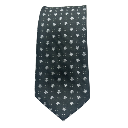 Cravată Neagra cu Model Floral – Elegantă și Versatilă [1]