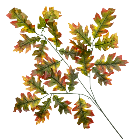 De Sezon - Creanga cu frunze artificiale LEAFY, Rosu, 50cm