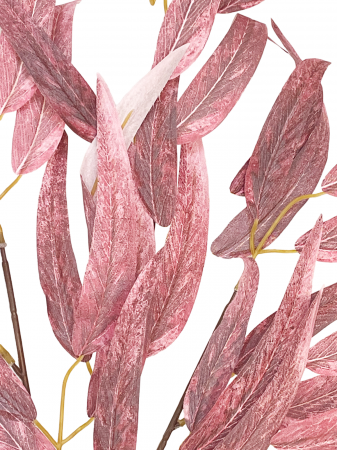 Creanga cu frunze artificiale WILLOW, Roz aramiu, 63cm [2]