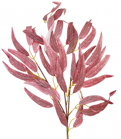 DE TOAMNA - Creanga cu frunze artificiale WILLOW, Roz aramiu, 63cm