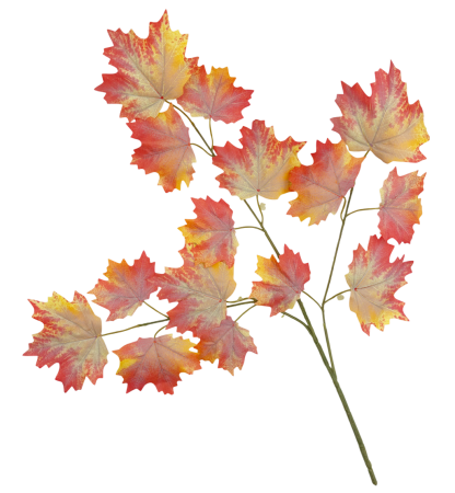 De Sezon - Creanga cu frunze artificiale SIENA, Galben Portocaliu, 60cm