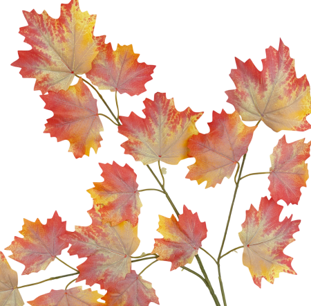 Creanga cu frunze artificiale SIENA, Galben Portocaliu, 60cm [1]