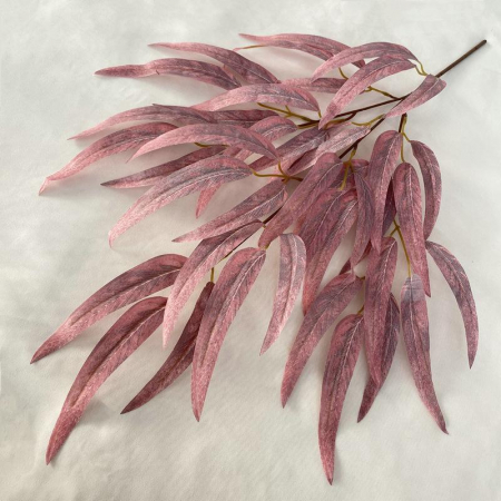 Creanga cu frunze artificiale WILLOW, Roz aramiu, 63cm [3]