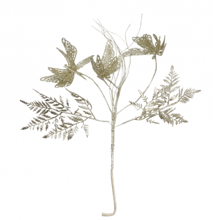 CRENGUTE & PICK-URI - Creanga decor Craciun BRIGHT, Sampanie, 65cm