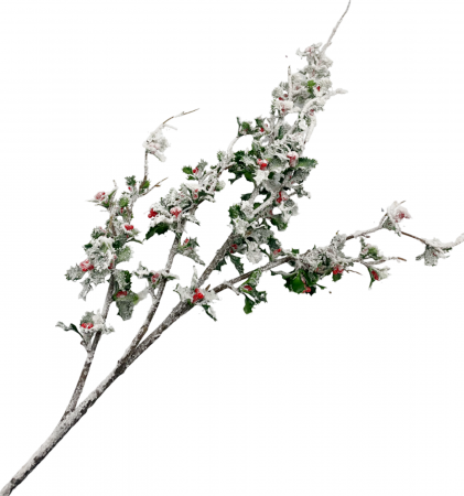 Creanga decor Craciun ILEX, Rosu, 85cm [1]