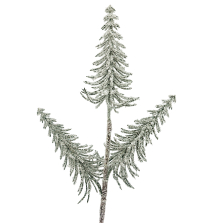 Ramură decorativă brad cu zăpadă artificială FROSTY, Verde, 55 cm [1]