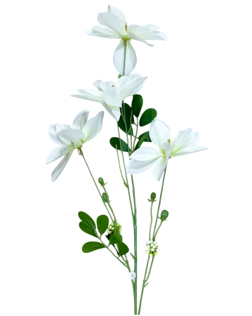 Flori Artificiale - Creanga decorativa cu flori BLOOM - Alb
