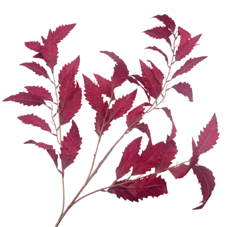 CASA & DECOR - Creangă decorativa cu frunze FOREST AUTUMN - Burgundy