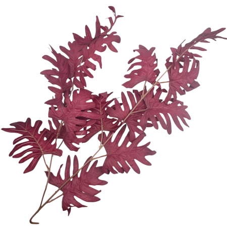 CASA & DECOR - Creanga decorativa cu frunze AUTUMN - Burgundy
