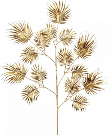 Flori Artificiale - Creanga decorativa PALM, Auriu, 55cm