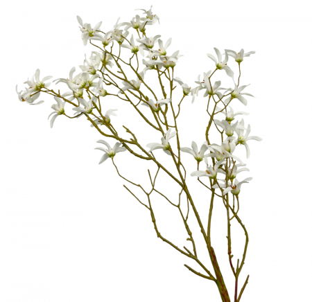 Flori Artificiale - Crenguta cu flori artificiale STAR, Alb, 80cm