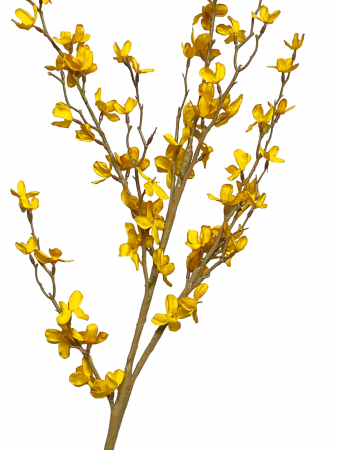 Ramura decorativa cu flori SIMON, Galben, 100cm [2]