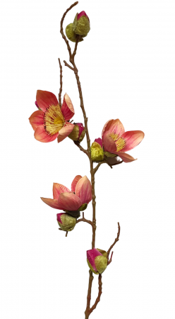 Flori Artificiale - Magnolie artificiala BEAUTY, Roz piersica, 100cm