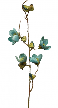 Magnolie artificiala BEAUTY, Turcoaz, 100cm [2]