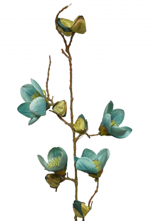 Flori Artificiale - Magnolie artificiala BEAUTY, Turcoaz, 100cm
