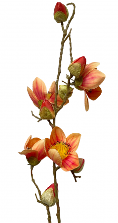 Flori Artificiale - Magnolie artificiala BEAUTY, Roz coral, 100cm